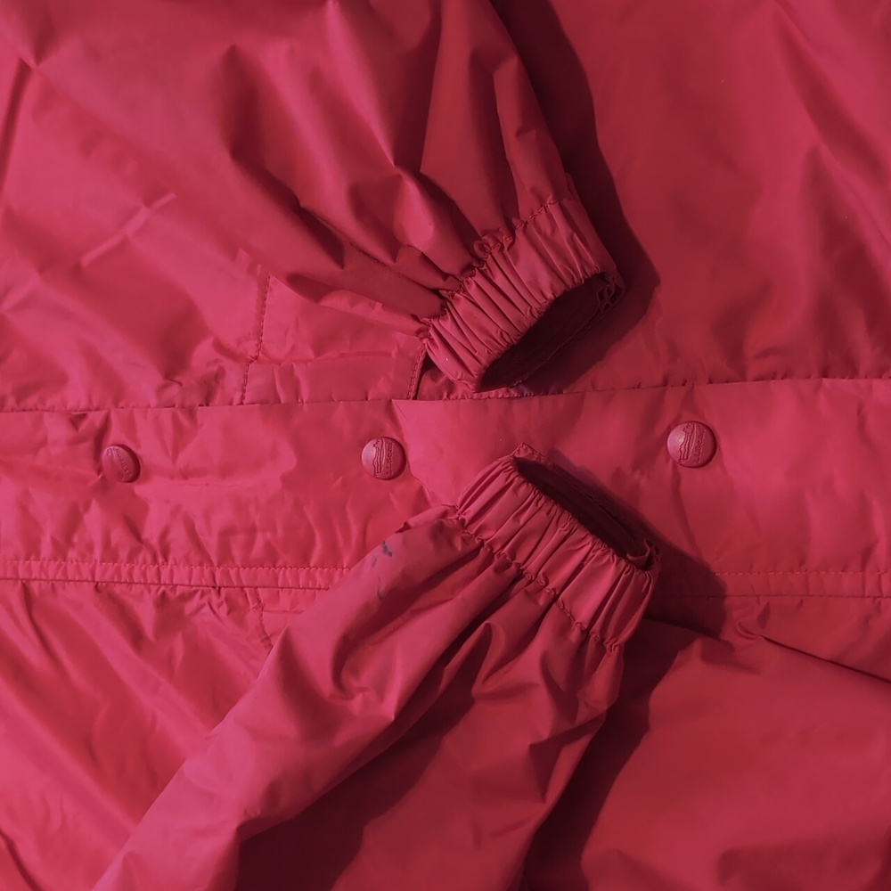 90s Vintage L.L. Bean Stowaway Rainwear Gore-Tex Red Rain Jacket Small - Picture 5 of 16